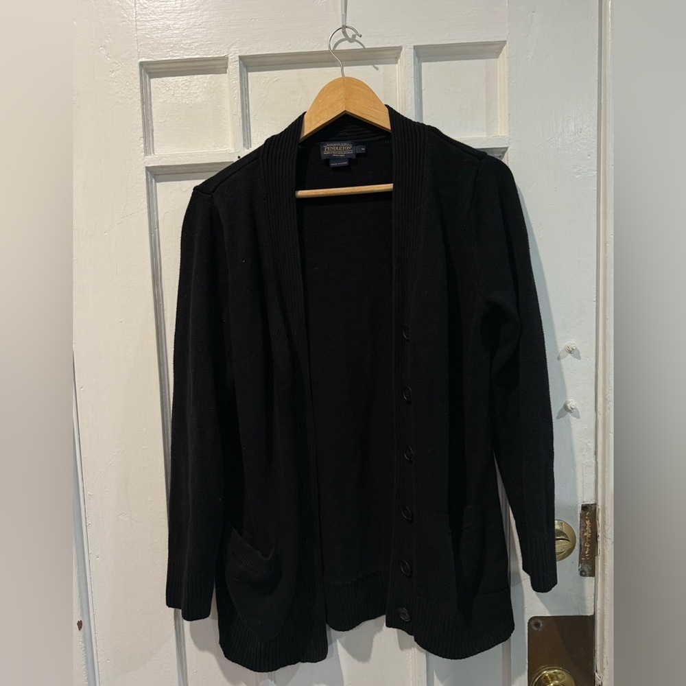Pendleton Classic Black Woolen Cardigan